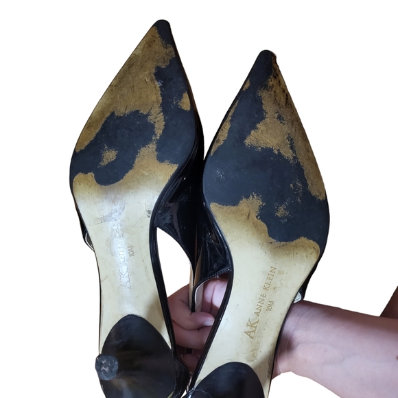 Anne Klein 2.5 in heels in patent leather pointed toe size 10M - Picture 6 of 7